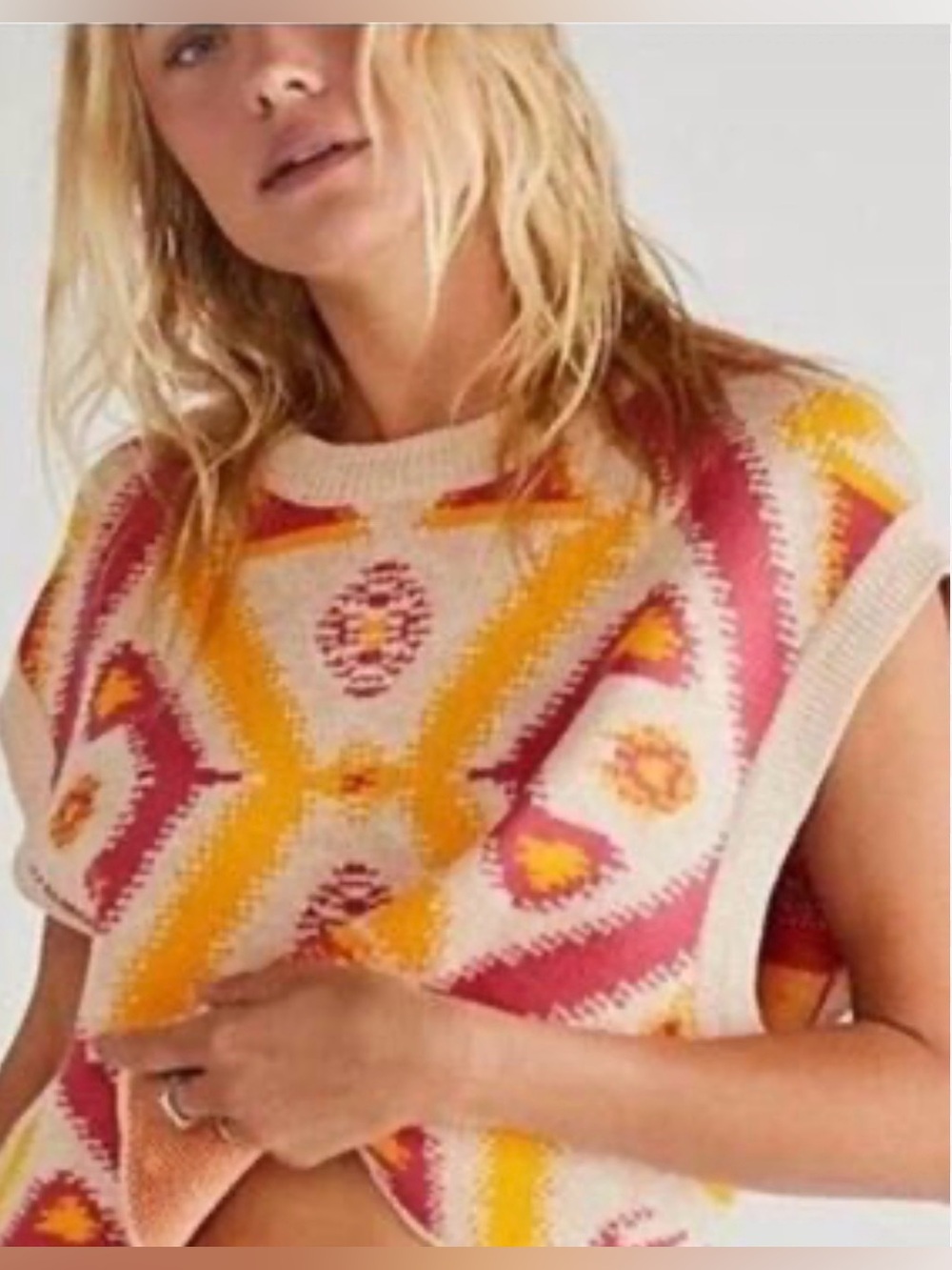 Free people tribal sweater vest